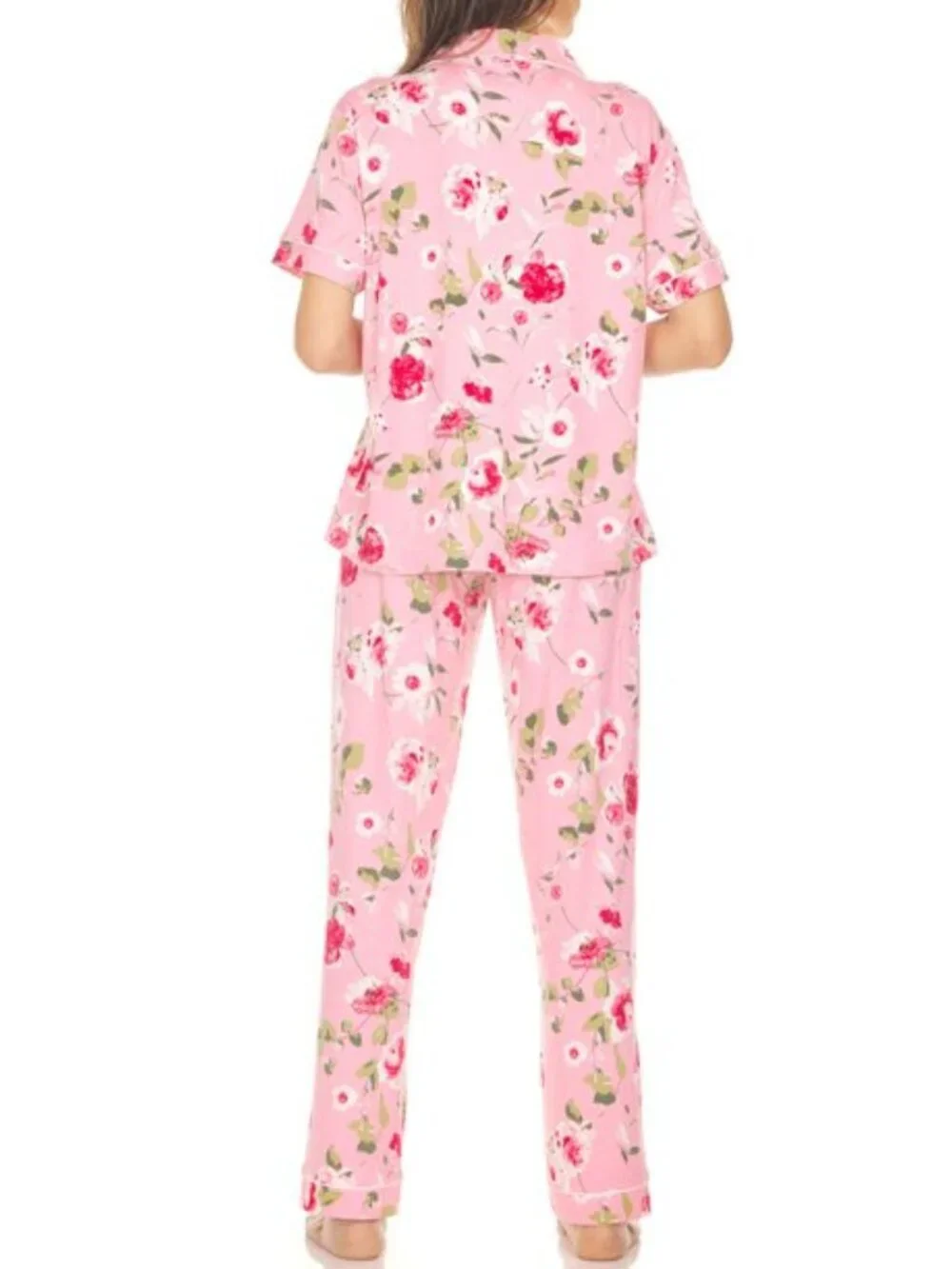 Flora Nikrooz Womens Printed Notch Collar Pajama Set, 2 Pieces